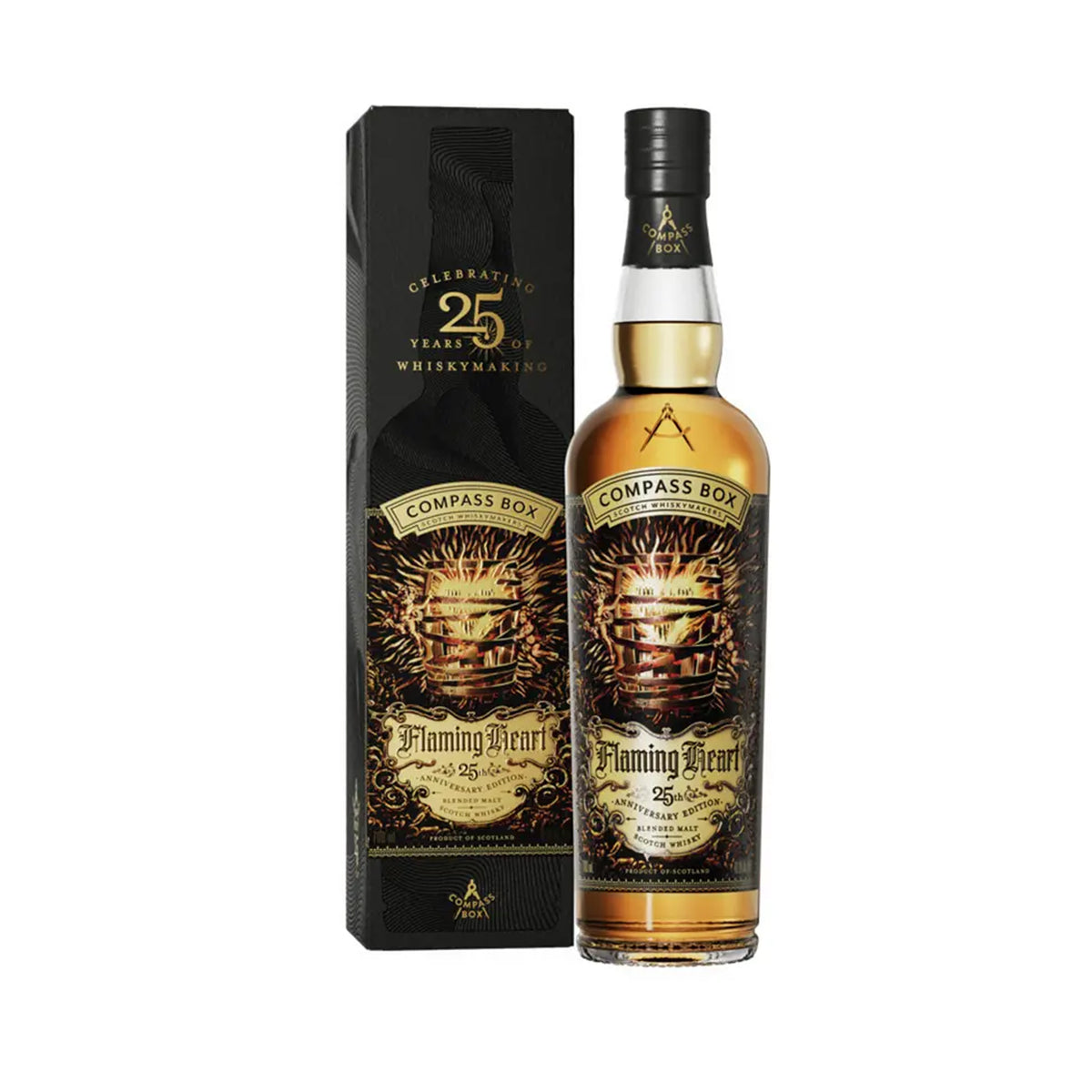 The Malt Gallery – Buy COMPASS BOX FLAMING HEART 25TH ANNIVERSARY